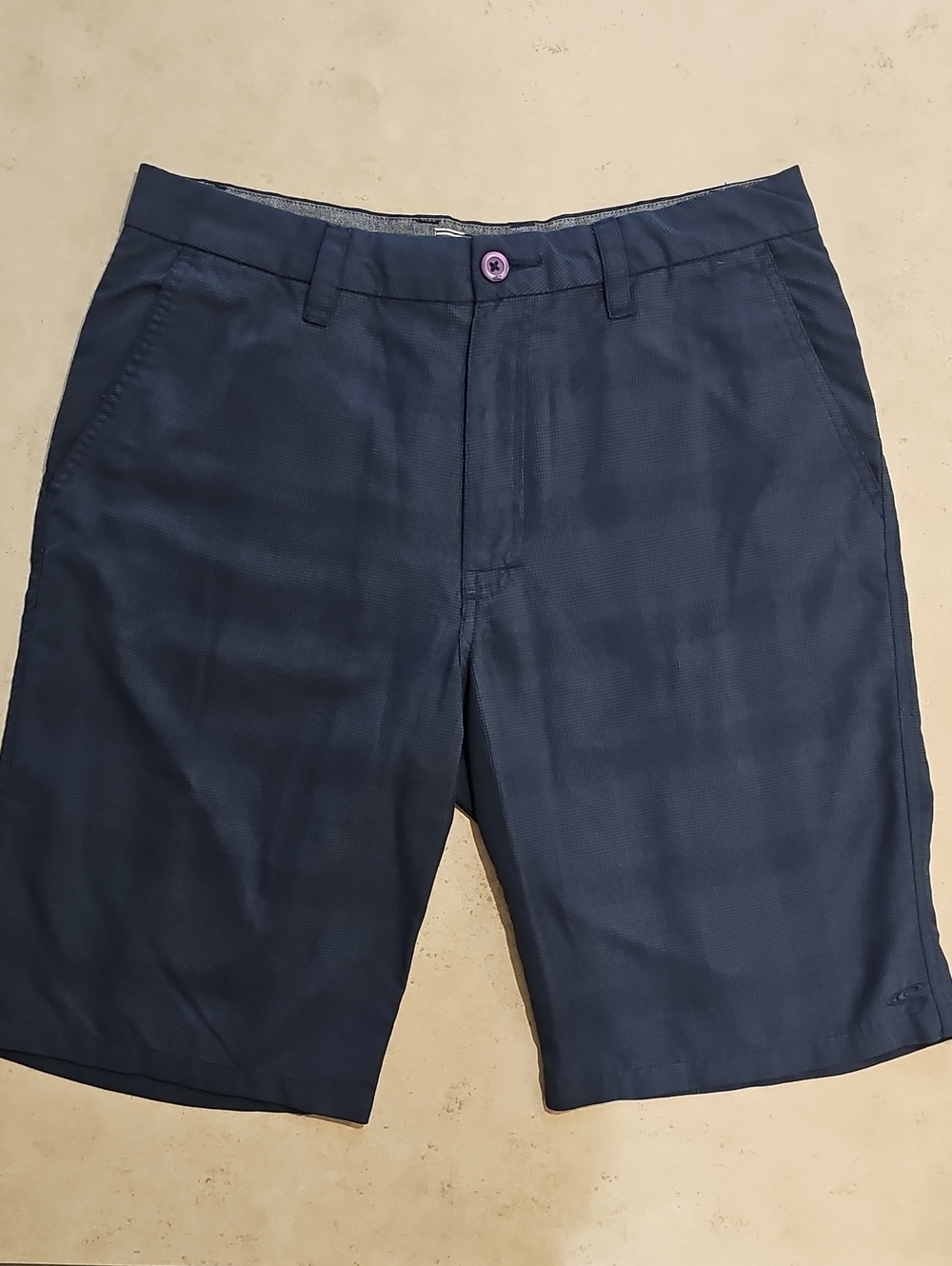 O'Neill Men's Navy Flat-Front Stretch Shorts